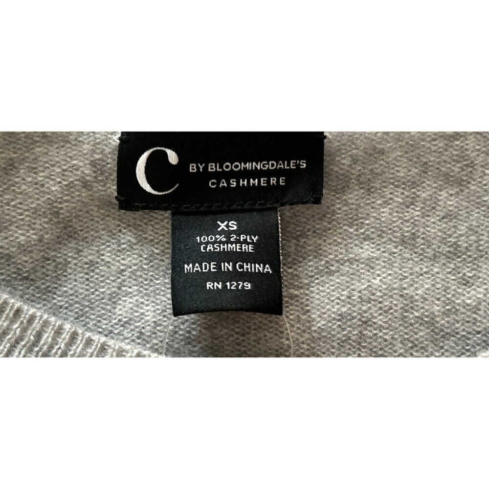 Bloomingdale's 100% Cashmere V-neck Sweater Oversized Relaxed Size XS - Picture 7 of 11